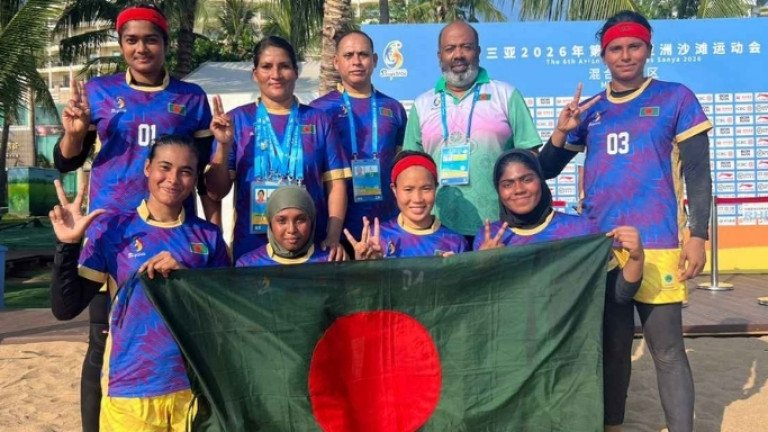 এশিয়ান বিচ গেমসে ১৪ বছর পর ব্রোঞ্জ জিতল বাংলাদেশ নারী কাবাডি দল